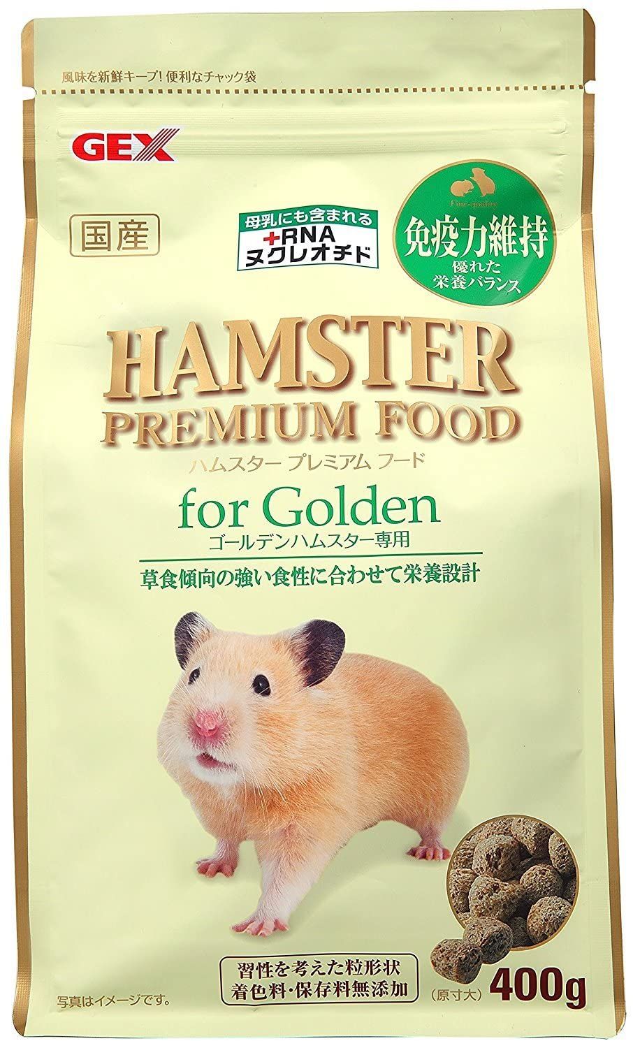 【同梱不可】【6個セット】GEX ジェックス ハムスタープレミアムフード ゴールデン専用 400g