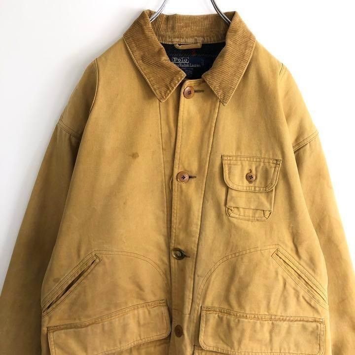 【美品】ポロバイラルフローレン☆希少XXL 襟コーデュロイ　カバーオール Polo Ralph Lauren(ラルフローレン):コーデュロイ カバーオール