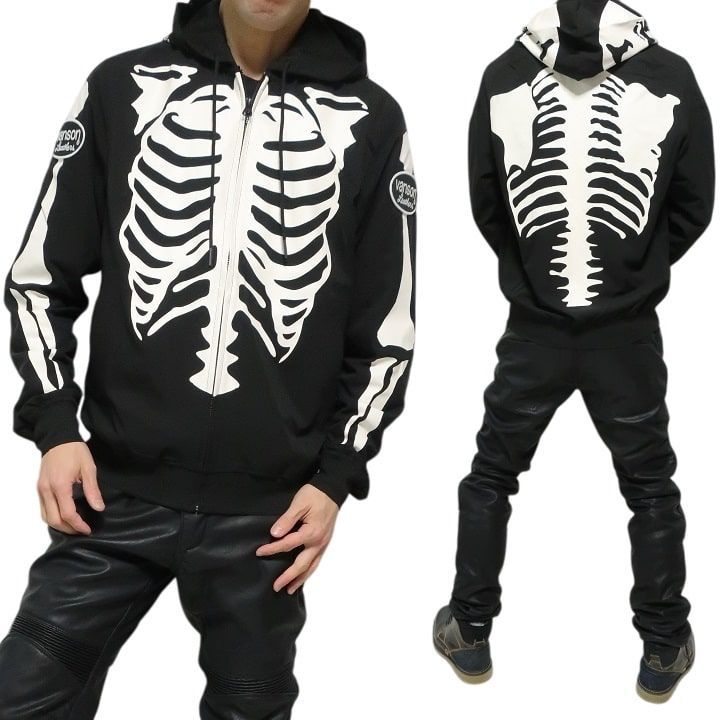 VANSON スカルプリント フード付きジャケット vanson バンソン ヴァンソン サマー/メッシュジャケット パーカー