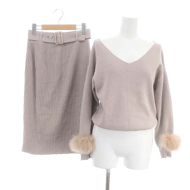 マイストラーダ Mystrada ファーニット スカート セットアップ 上下  