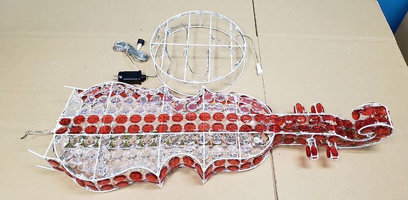 モチーフライト LEDクリスタルビーズ・バイオリン JOA-192 良かっ