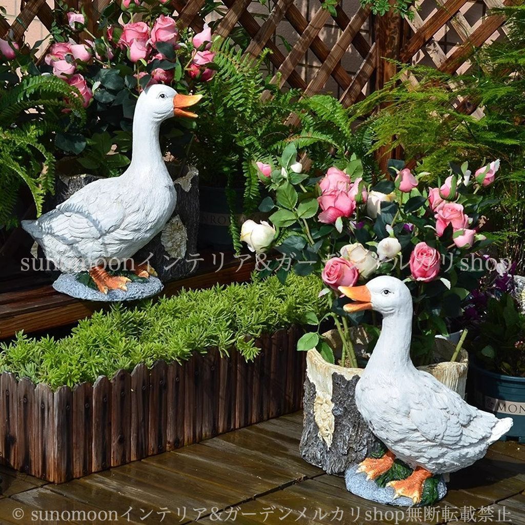鉢植え 庭 酸化マグネシウム素材 プランター 植木鉢 おしゃれ ガーデニング アヒル アニマル 庭の装飾 ガーデンインテリア お洒落 寄せ植え インテリア ガーデン雑貨 ガーデン 8-14 雑貨 リアル