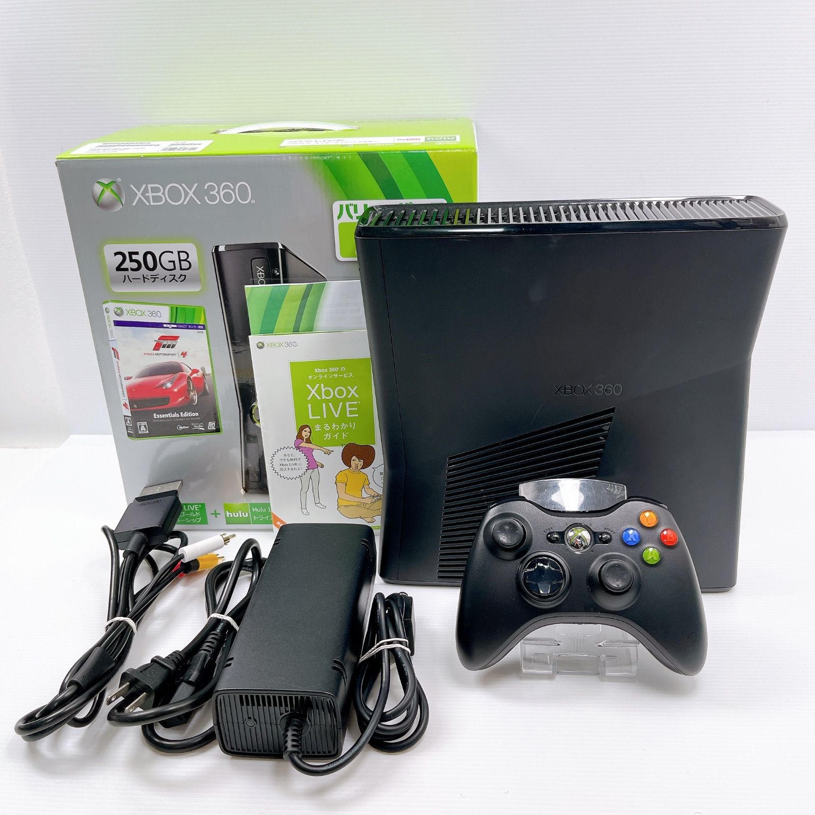 XBOX 360 リキッドブラック 250GB 遊べるセット 動作 済み Microsoft マイクロソフト xbox360