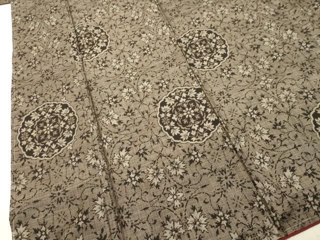 平和屋着物●本場大島紬　9マルキ　正倉院花文　正絹　逸品　DAAQ3407ps 平和屋着物○本場大島紬 9マルキ 正倉院花文 正絹 逸品 DAAQ3407ps