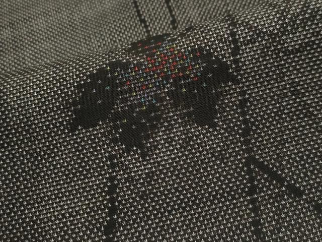 平和屋着物○本場大島紬 9マルキ 蔦の葉文 正絹 逸品 未使用