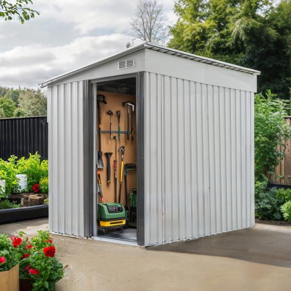 戸外収納庫 可動棚付き