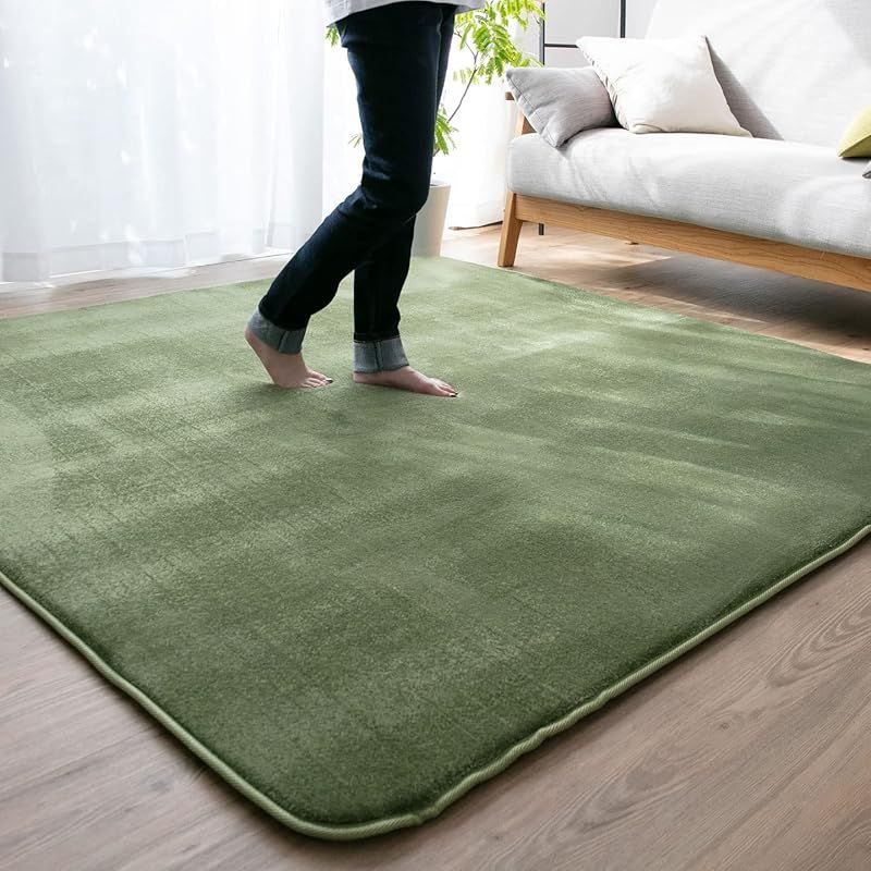 布団と寝具専門店カラーズ 低反発ラグマット グリーン 135×185cm 約1.5畳 A710-TH135MAT-GR 1