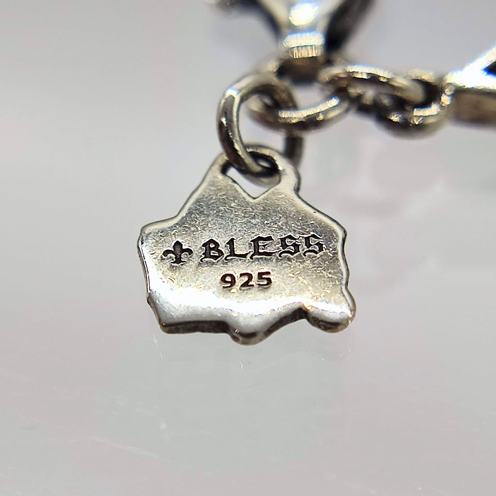 美品】BLESS シルバーチェーンネックレス クロスモチーフ シルバー925 
