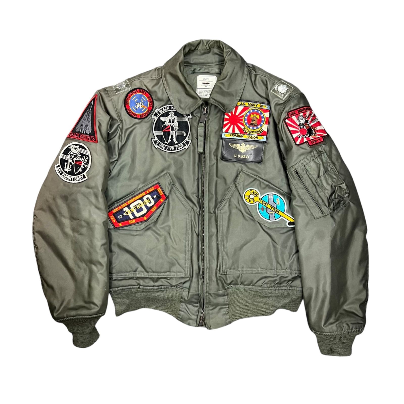 ✨美品✨ALPHA INDUSTRIES × にゃー フライトジャケット 激安銀座 店 00s ALPHA INDUSTRIES フライトジャケット ギミック M