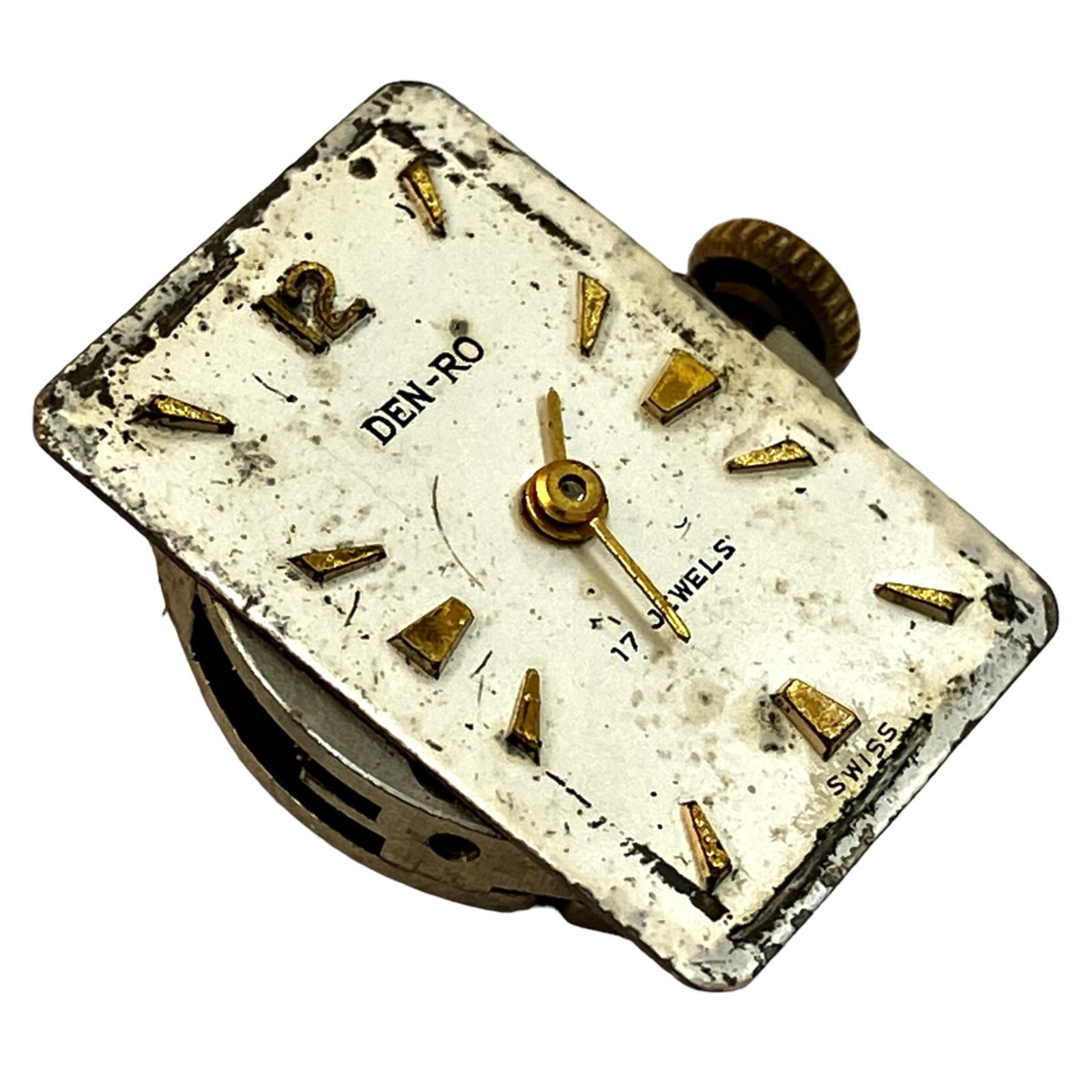 ジャンク品⭐️DEN-RO デンロ】 レディース腕時計 スクエア型 17