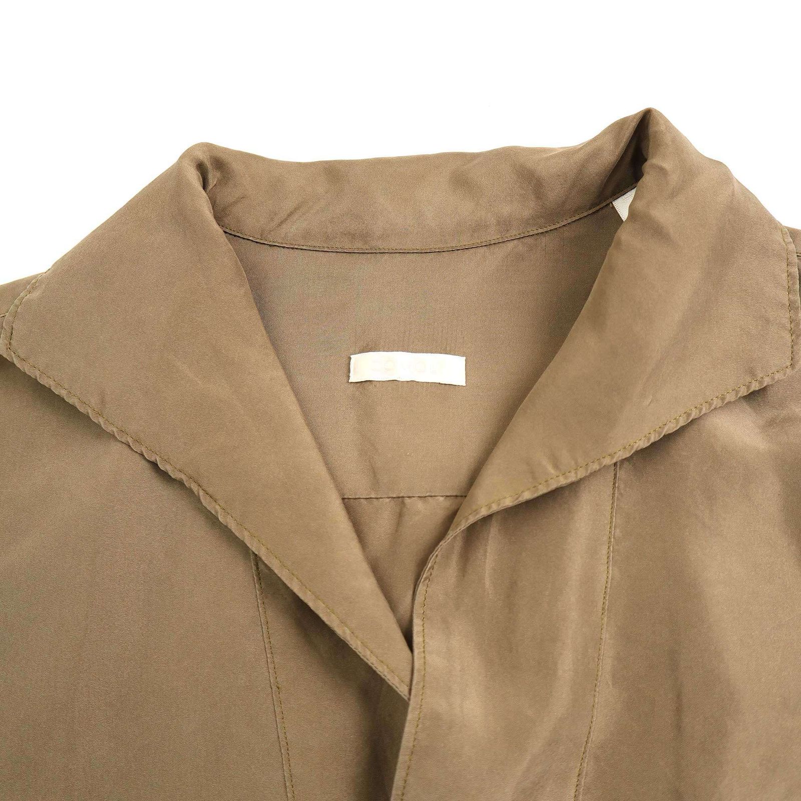 COMOLI コモリ シルクスキッパーシャツ K01-02014 ブラウン系 1 COMOLI コモリ 17SS シルクスキッパーシャツ K01-02014 ブラウン