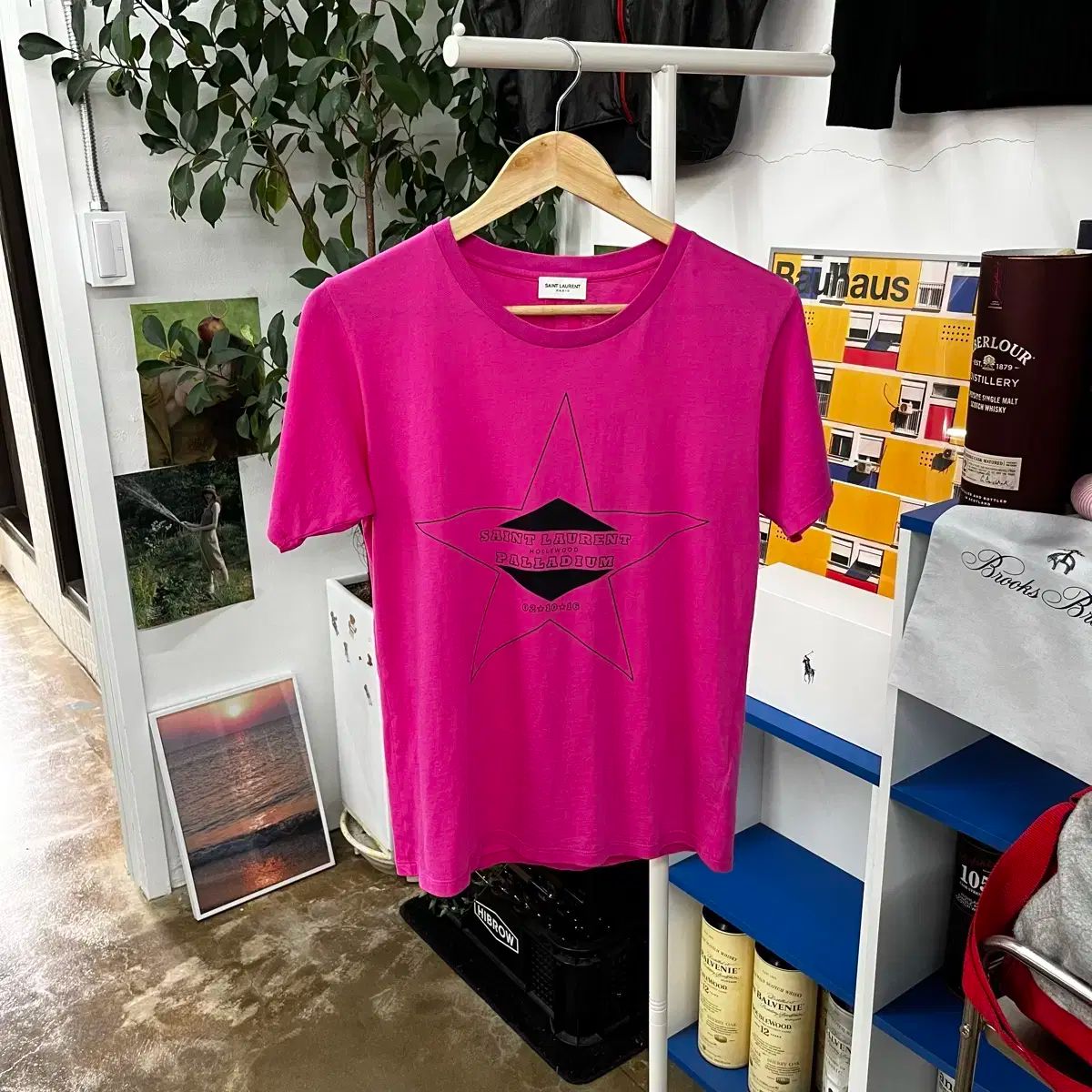 サンローラン ウーマンズ パラディウム 50 記念日 半袖 Tシャツ S