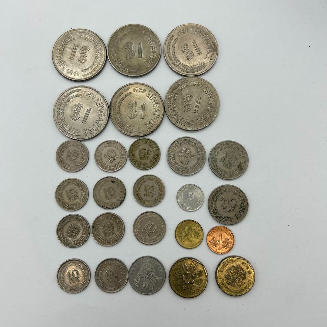 シンガポール 旧貨幣 コインセット $1 $10 $20 $5