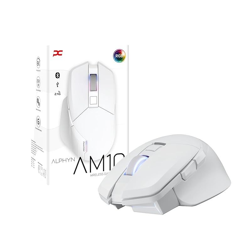 PowerColor ALPHYN AM10 ワイヤレスゲーミングマウス ホワイトカラーモデル ALPHYN AM10 Wireless Mouse WHITE