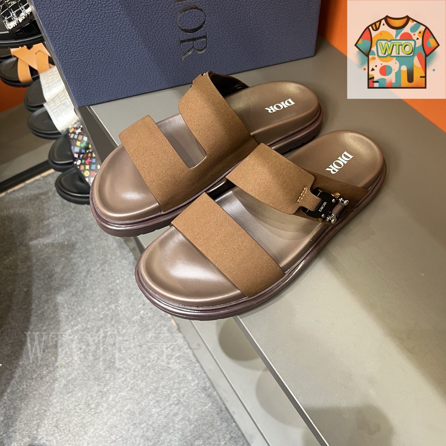 Dior ディオール H-Town シリーズ Oblique 厚底スリッパ02-3