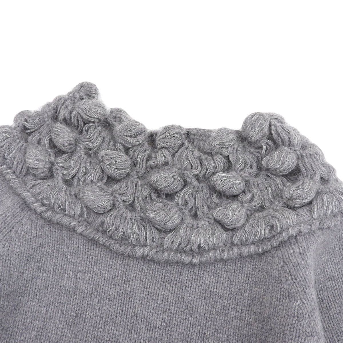 シャネル CHANEL 半袖 セーター カシミヤ グレー 38 レディース 8589 シャネル CHANEL 半袖 セーター カシミヤ グレー 38 レディース