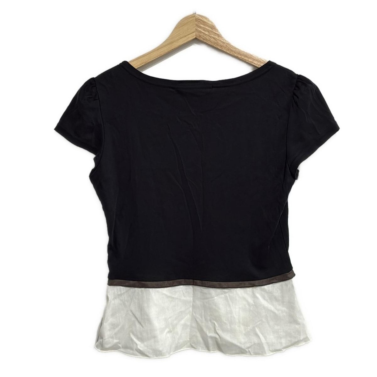 M'S GRACY 半袖トップス 38 ホワイト/ブラック M'S GRACY - エムズグレイシー Tシャツ カットソー 38 かわいい