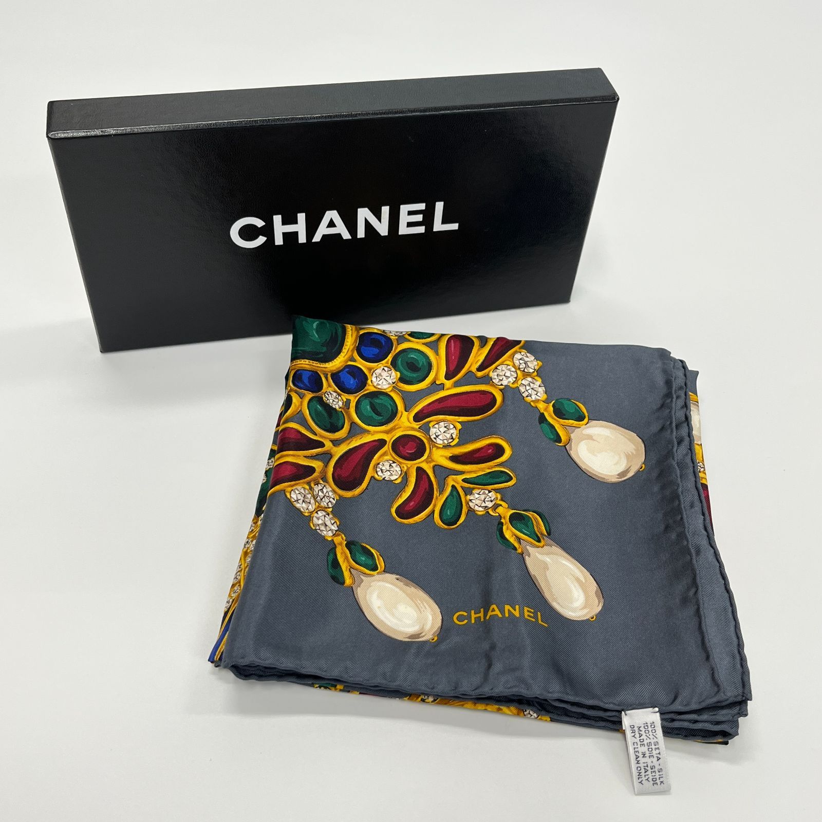 CHANEL シャネル ココマーク スカーフ ビンテージ リボンモチーフ CHANEL - CHANEL シャネル スカーフ ココマークの通販 by RECLO