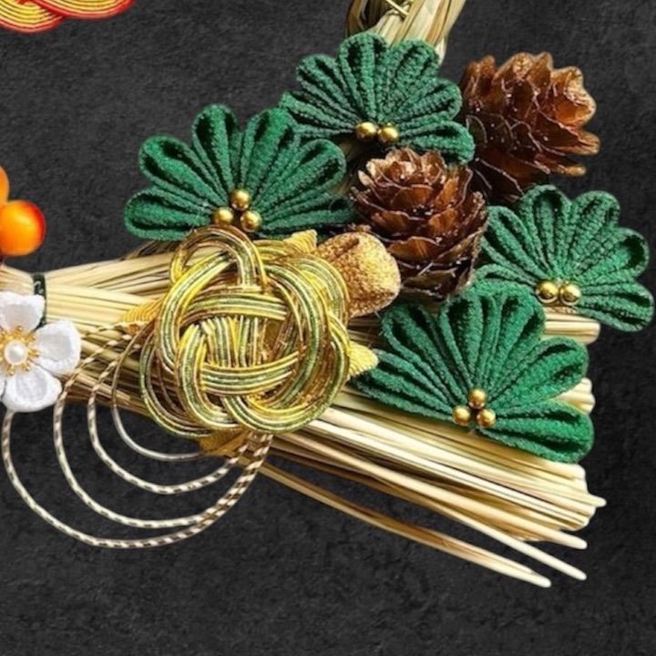 2026 正月 ～翼華やぐ刻（とき）～ つまみ細工 正月しめ縄リース