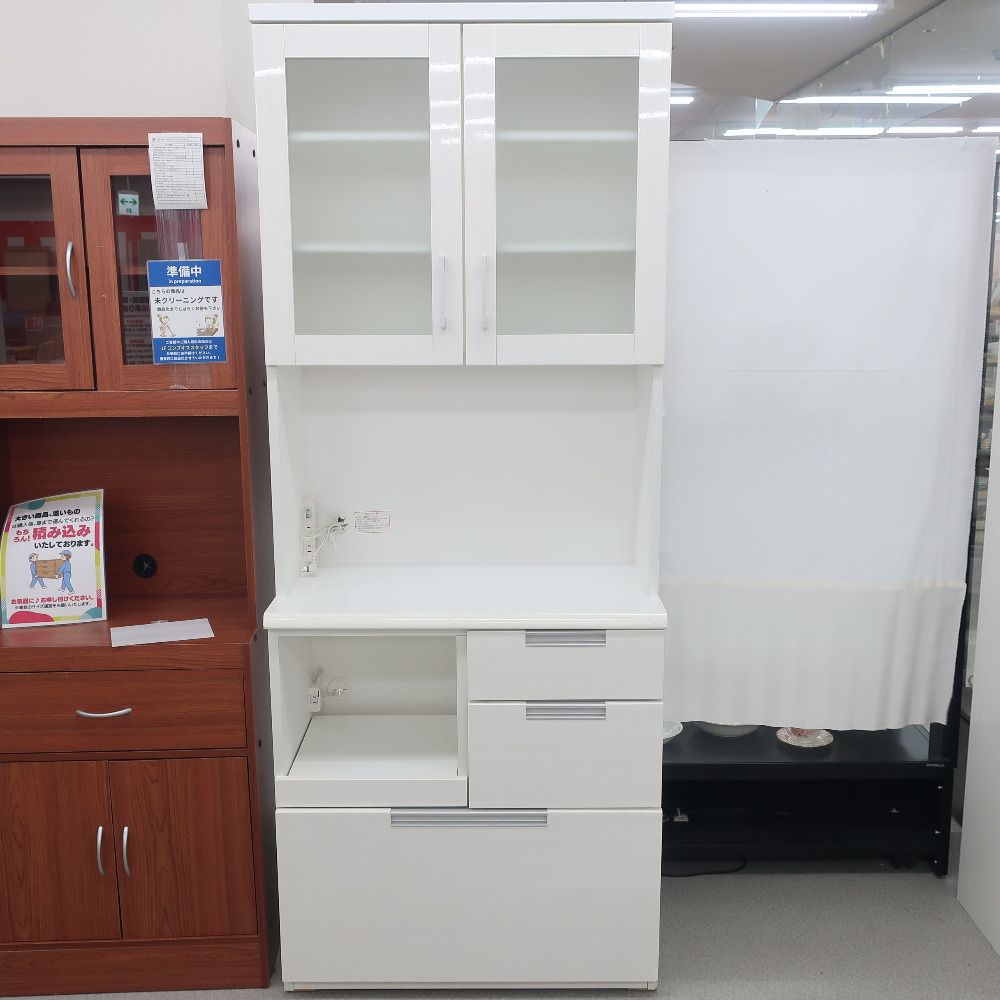 家具 キッチンボード ハイタイプ ホワイト - メルカリ