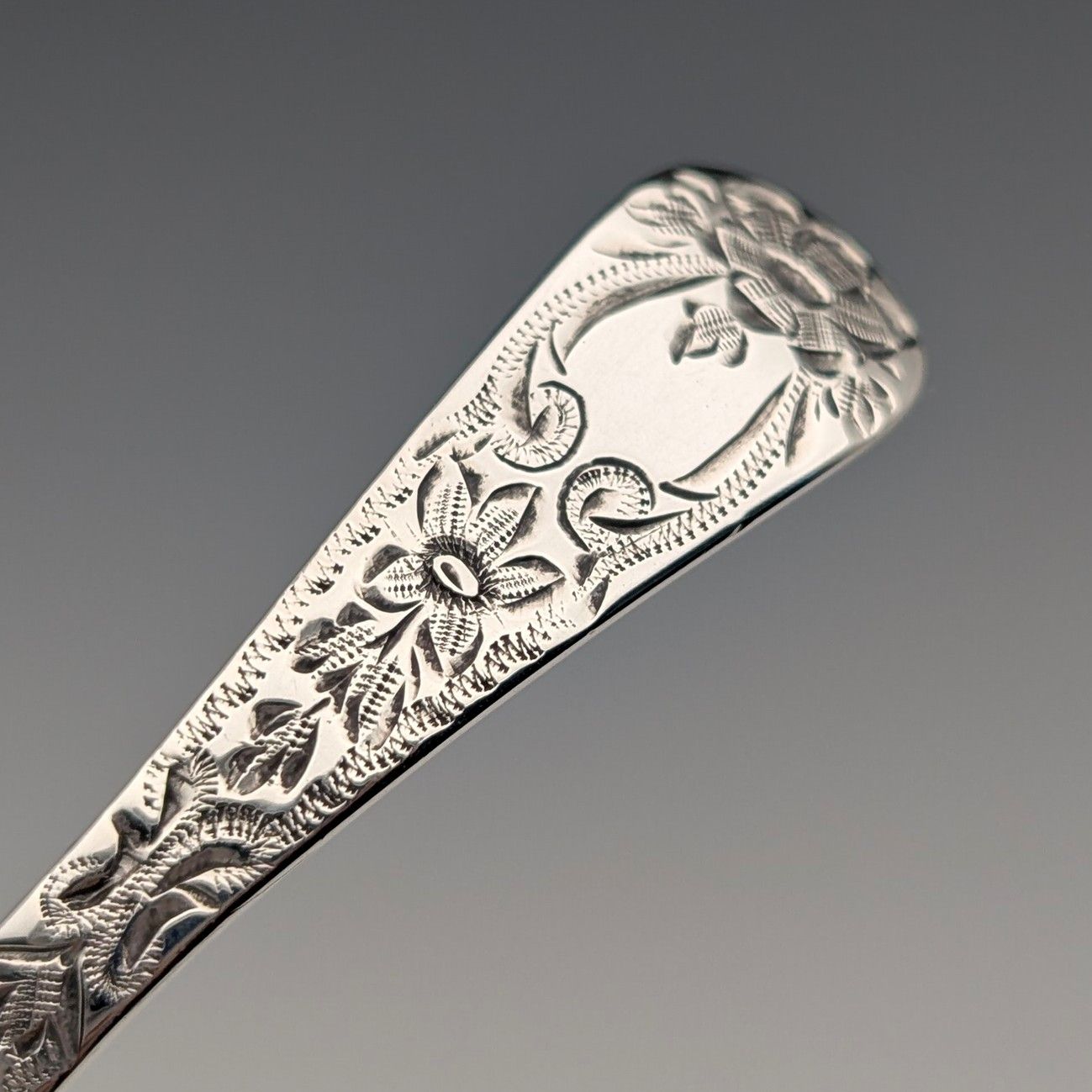 1893年 英国アンティーク 純銀製 ティーキャディースプーン 11 4 g George Maudsley Jackson