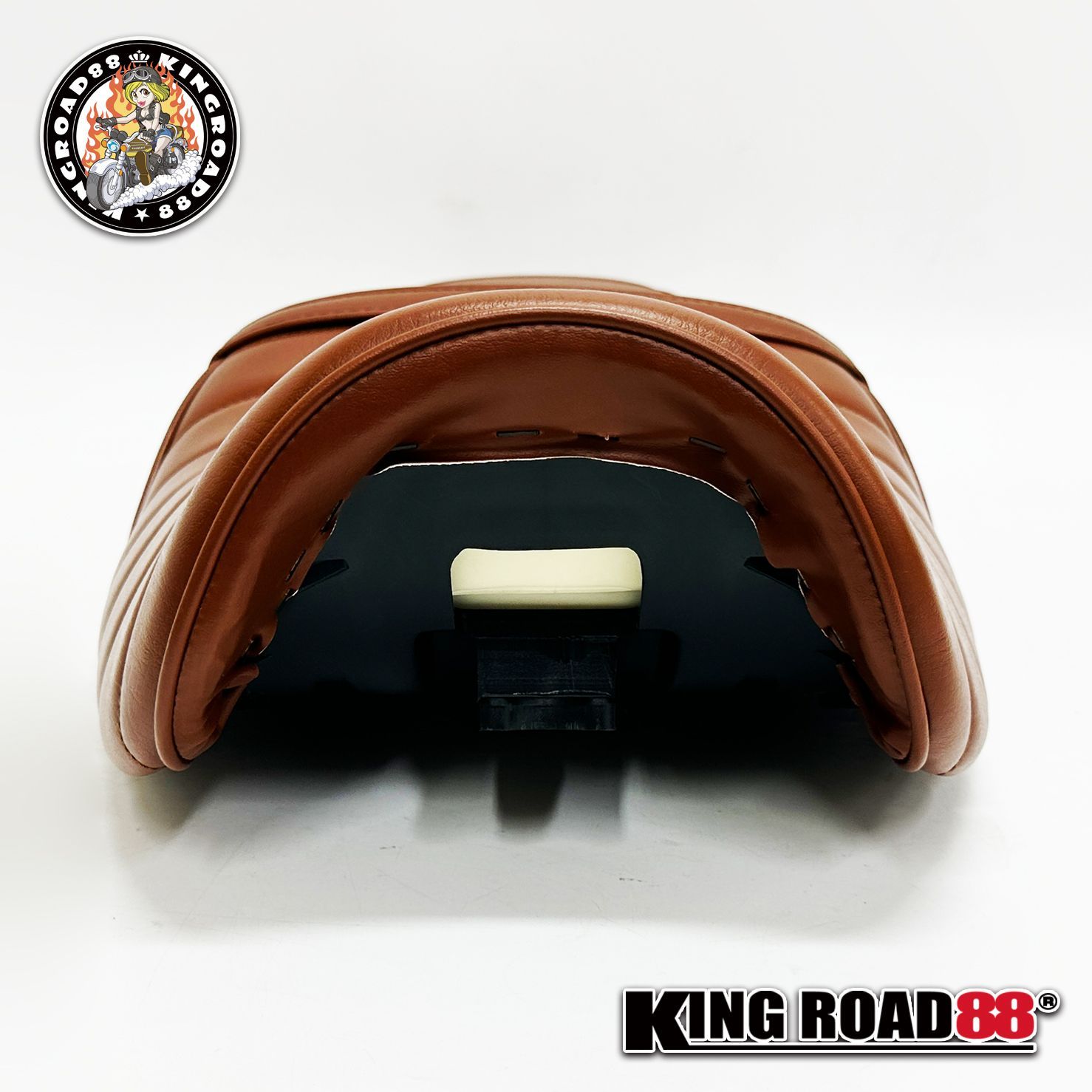 バリオス2 アンコ抜きタックロールシート カワサキ バリオス II型 シート ブラック 黒色 皮 レザー タック