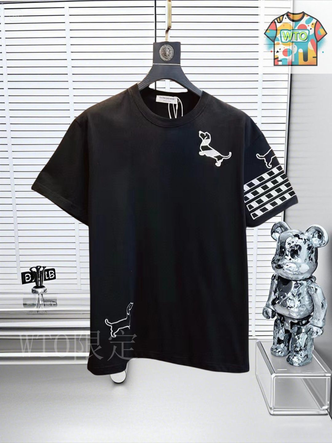 今日特価】THOM BROWNE TB 25SS 刺繍ロゴ シャツ - メルカリ