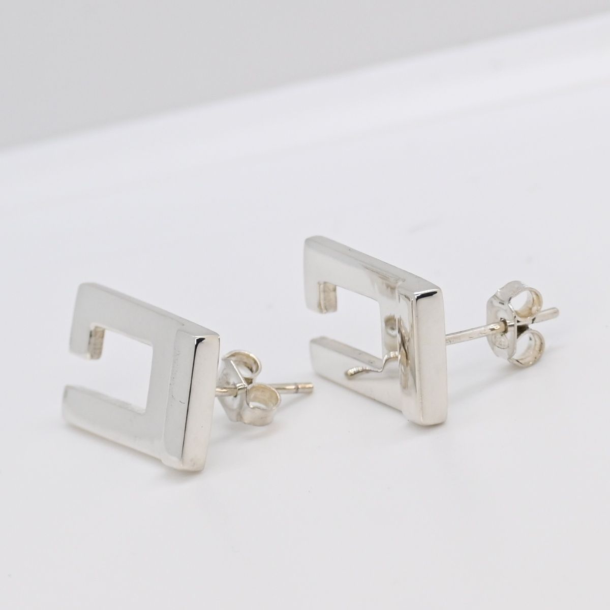 研磨済 GUCCI ピアス ペア シルバー Ag925 グッチ