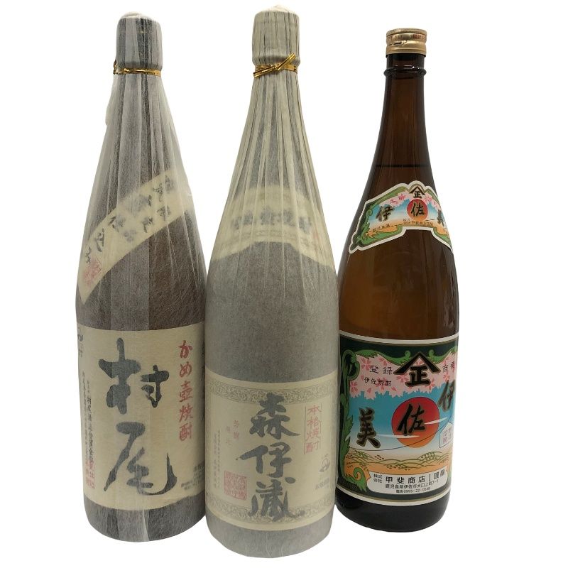 芋焼酎 3本セット 森伊蔵 + 村尾 + 伊佐美 全て 1800ml 25度 焼酎  