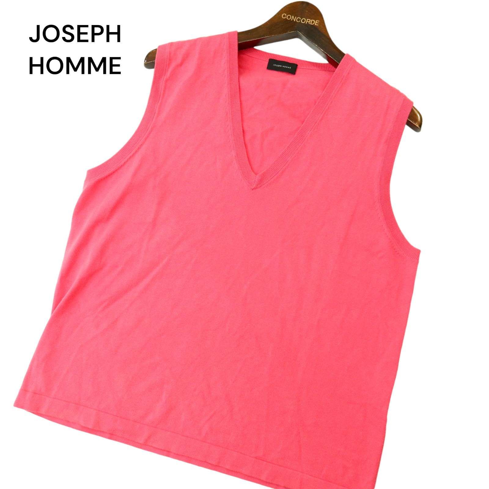 JOSEPH HOMME ジョセフ オム 通年 Vネック☆ コットン ニット ベスト 