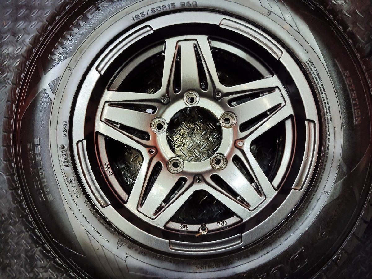【DL WINTER MAXX SJ8 195/80R15】スタッドレス【HOT STAFF MADCROSS JB-01 15インチ 6J5HPCD139.7±0】バリ溝 ジムニーシエラ等 (VTJ081) DL WINTER MAXX SJ8 195/80R15】スタッドレス【HOT STAFF MADCROSS JB