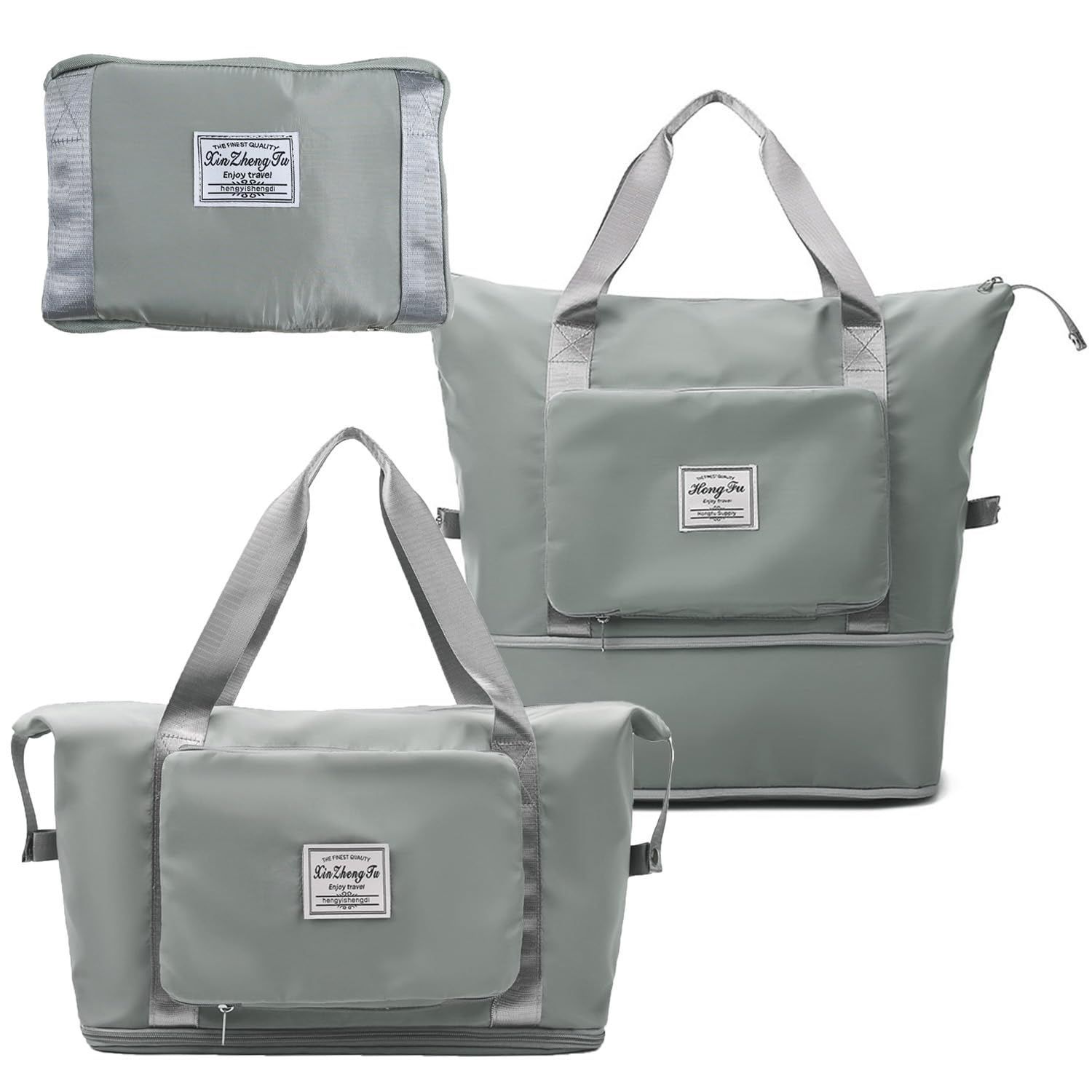 【SALE/90%OFF】 ★トラベルボストンバッグ 折りたたみ・軽量・防水・キャリーループ付き