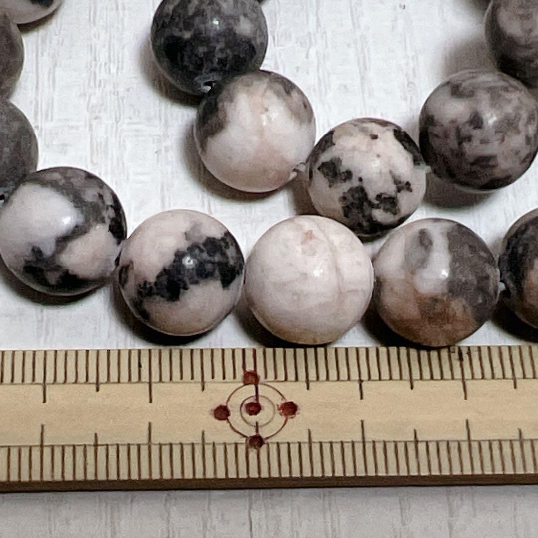 33/new！天然石◇ピンクゼブラジャスパー 約12mm1連 - メルカリ