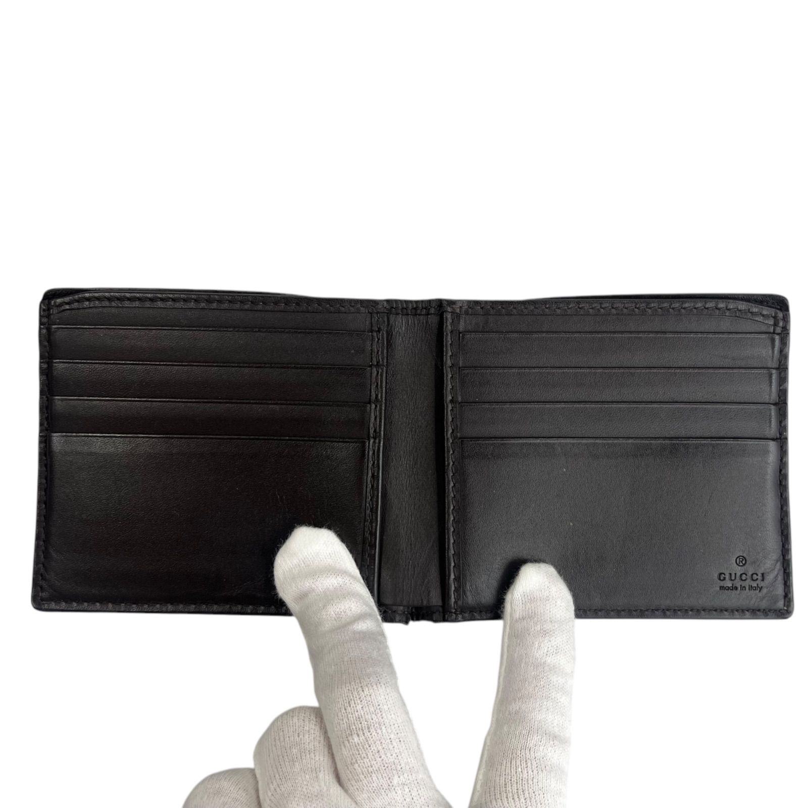 美品‼️グッチ　オンライン限定　GGスプリーム　　蜂　ビー　札入れ　二つ折り財布 ○美品 グッチ GUCCI オンライン限定 GGスプリーム 蜂 ビー