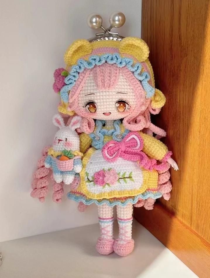 自作ぬいぐるみ・ピンクの女の子 自作ぬいぐるみ・ピンクの女の子 自作ぬいぐるみ・ピンクの子