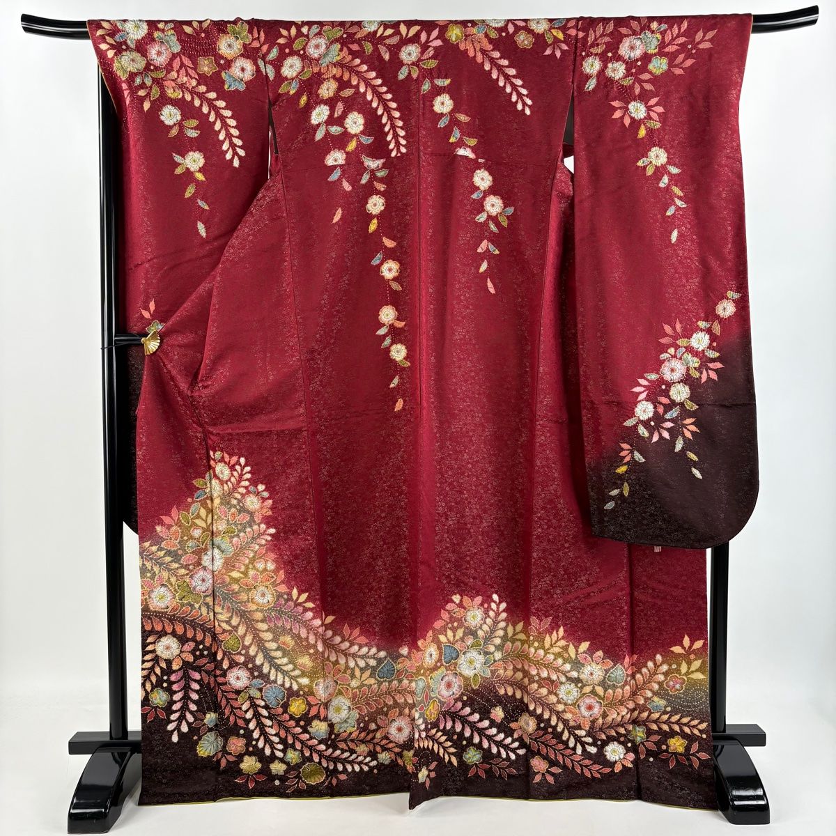 振袖 身丈171.5cm 裄丈69cm L 袷 翠山工房 落款 辻が花 金通し