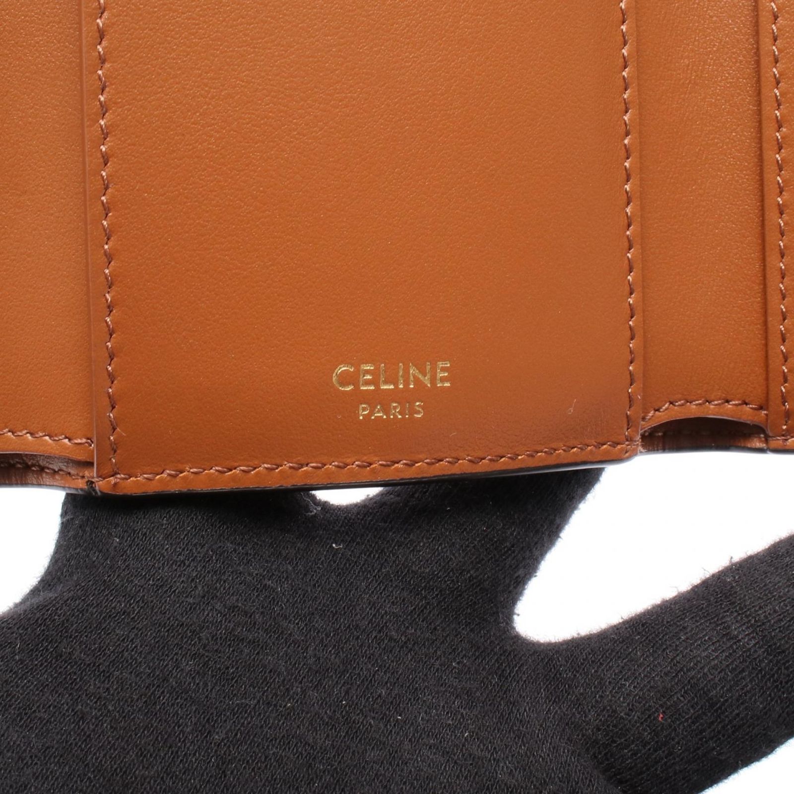 セリーヌ CELINE 三つ折り財布 ファイン ストラップウォレット