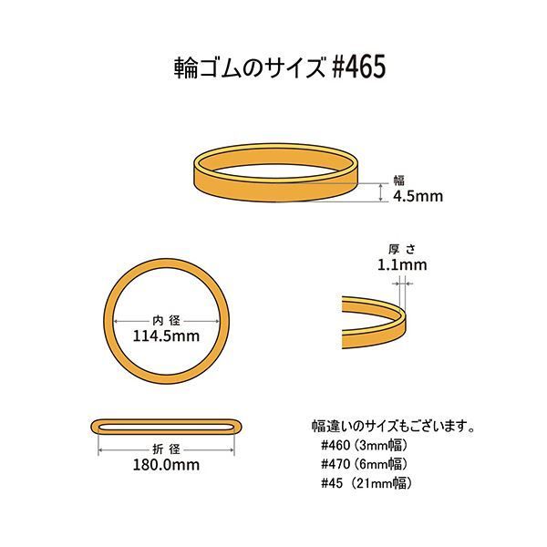 まとめ 共和 オーバンド 465 内径114.5mm 500g入 透明袋 GPA-N-007 1袋 ×3セット
