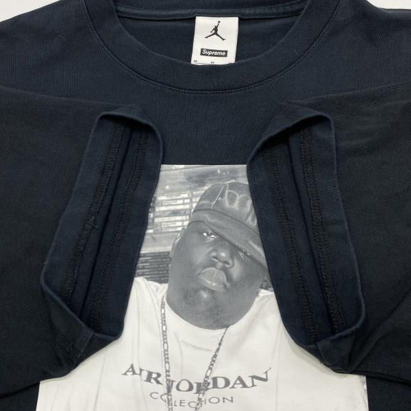 Supreme×Jordan 24 AW Biggie S|S Top Black M シュプリーム
