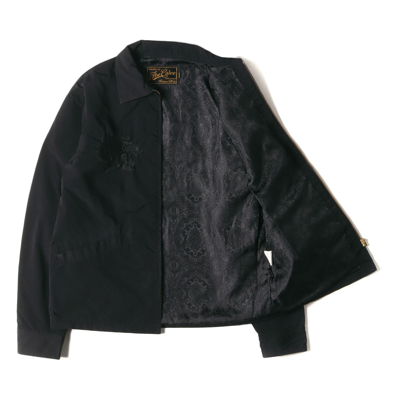 【美品】Calee キャリー スーベニアジャケット ブラック M 中古・古着通販】CALEE (キャリー) MA-1ジャケット ブラック サイズ:M