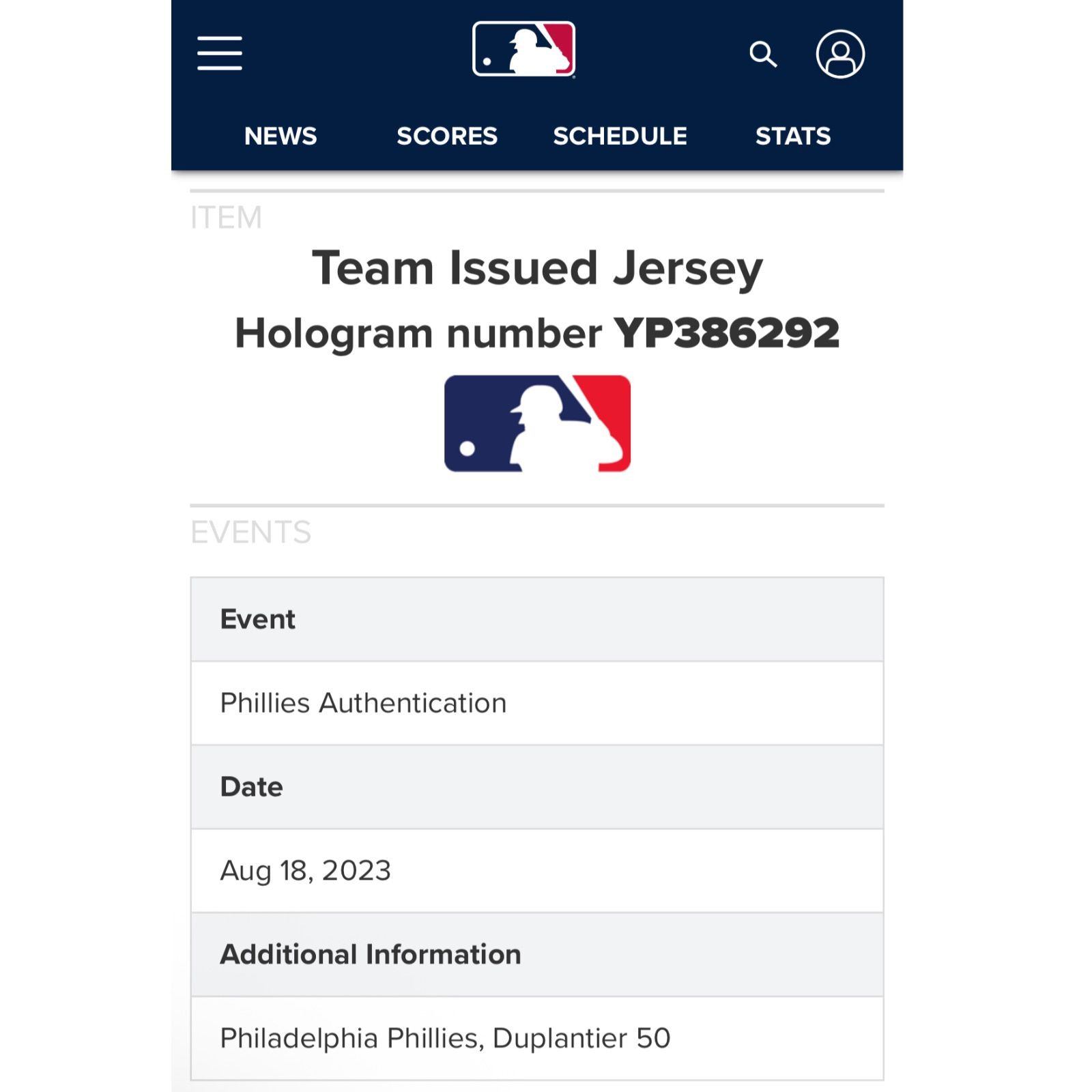 阪神タイガース ジョン デュプランティエ 支給品 ユニフォーム レッド MLB 証明付