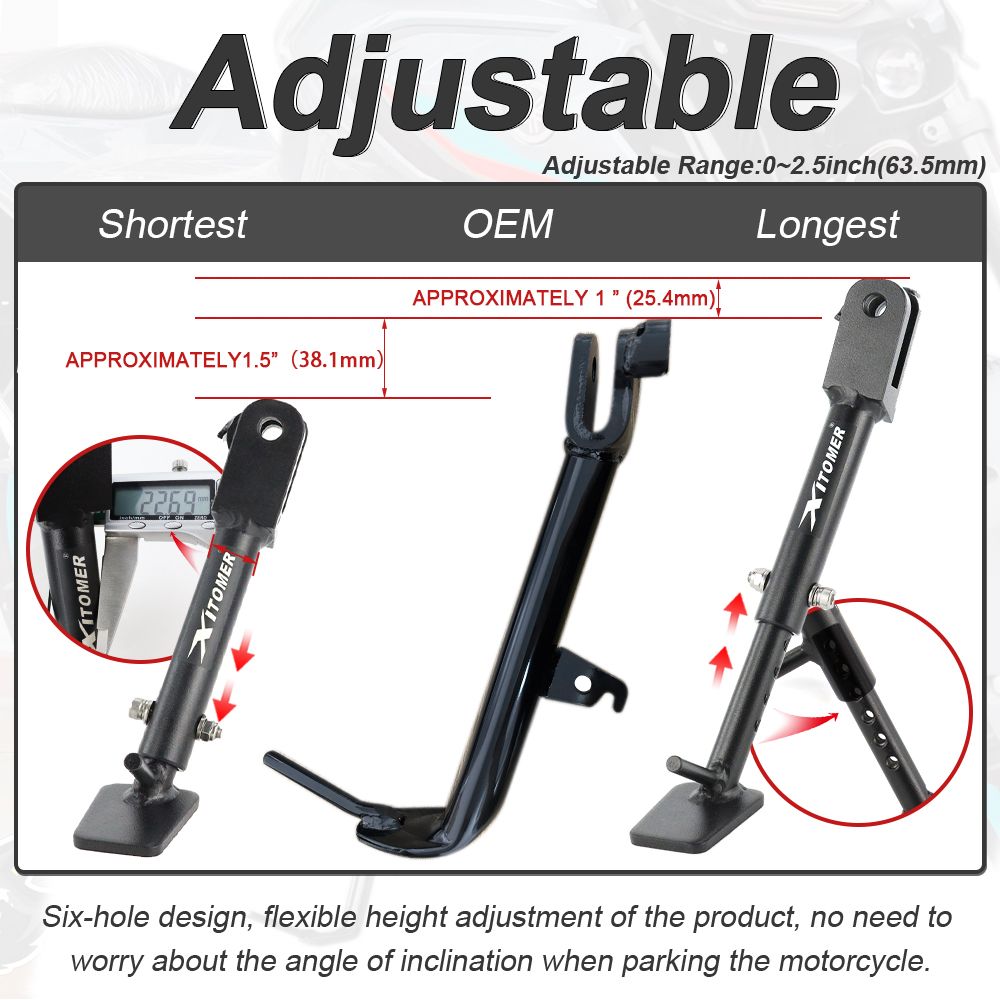 バイク 二輪リアサスペンションローダウンリンク ヤマハ MT-03 MT03 2016-2025 YZF-R3 R3 2015-2025 調整式キックスタンドサイドスタンド BRIGHTFACE_UK