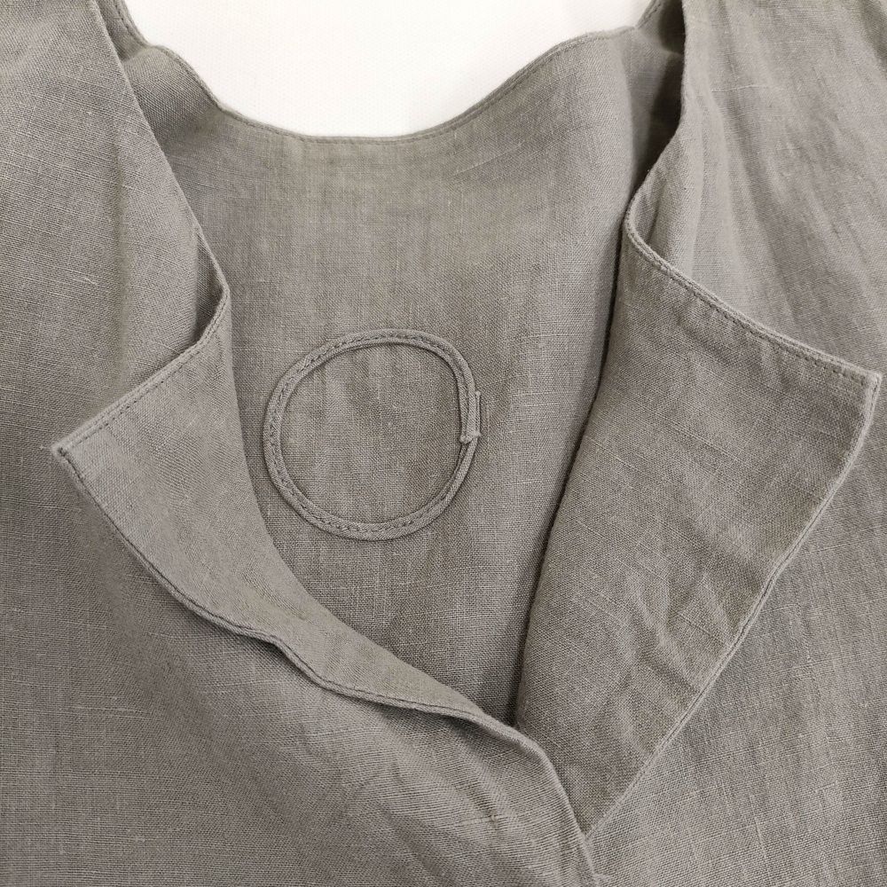 Atelier dantan リネン 半袖 ギャザー ワンピース グレー レディース アトリエダンタン【中古】5-0908S♪ Atelier dantan リネン 半袖 ギャザー ワンピース グレー レディース