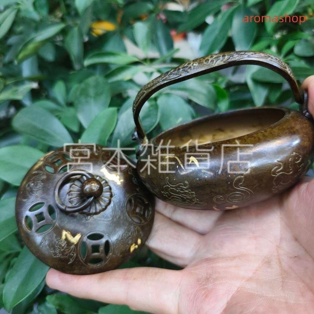 銅器 浄化空気香炉 暖手炉 禅意 香道 茶道 盤香炉 工芸品 置物 銅器 浄化空気香炉 暖手炉 禅意 香道 茶道 盤香炉 工芸品 置物