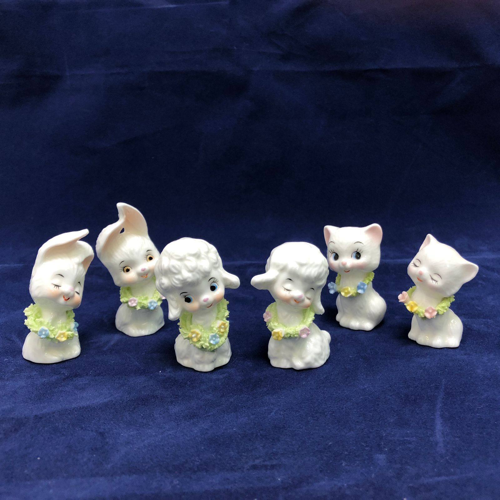 中古】加藤工芸 KATO KOGEI フィギュリン 陶器 人形 アニマル6体