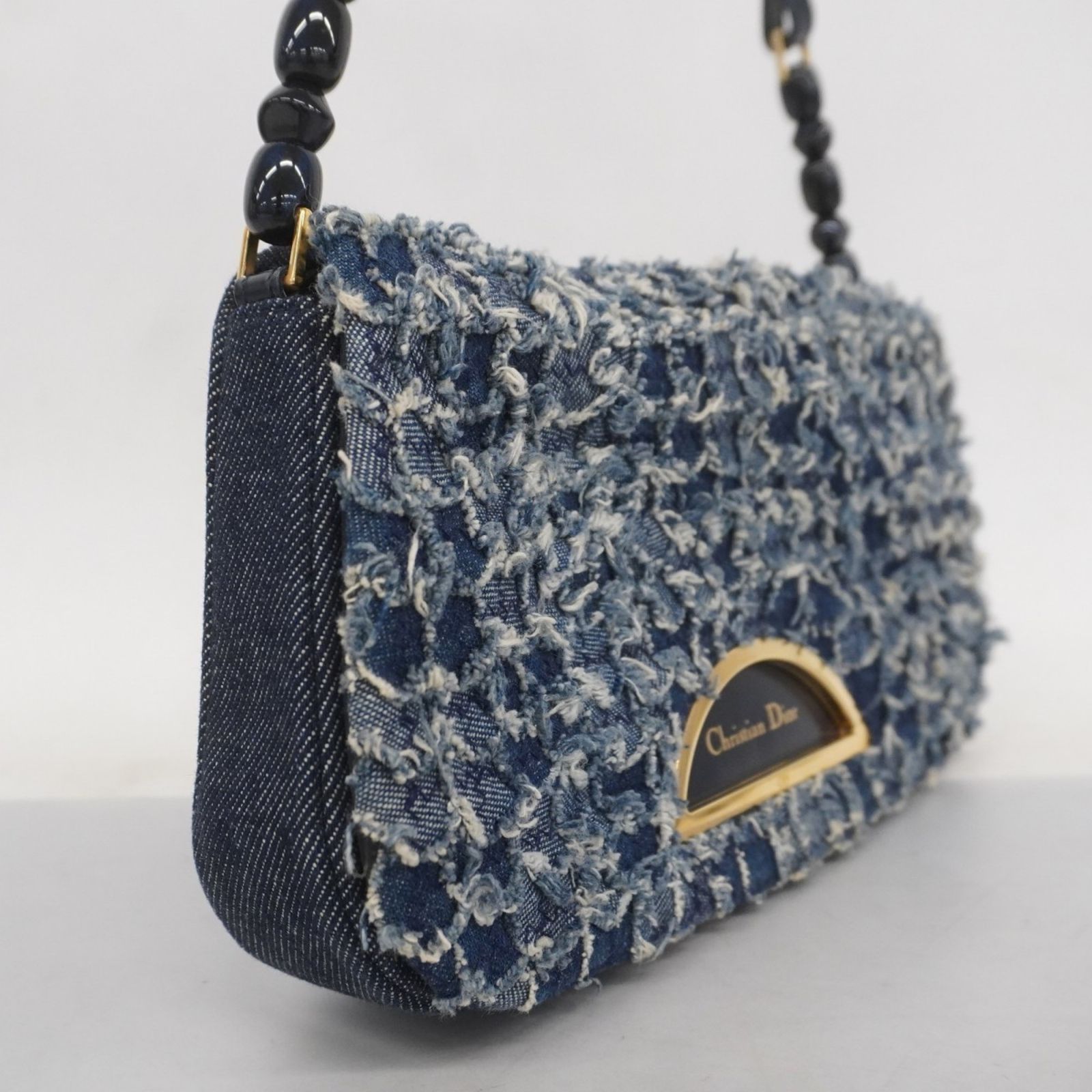 Dior マリスパール　デニム　ショルダーバッグ Christian Dior マリスパール ショルダー バッグ デニム レザー
