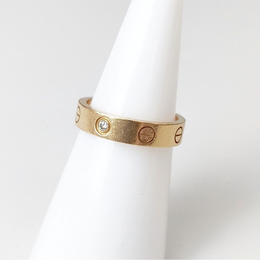 CARTIER LOVEリング ミニラブ イエローゴールド ダイヤ K18