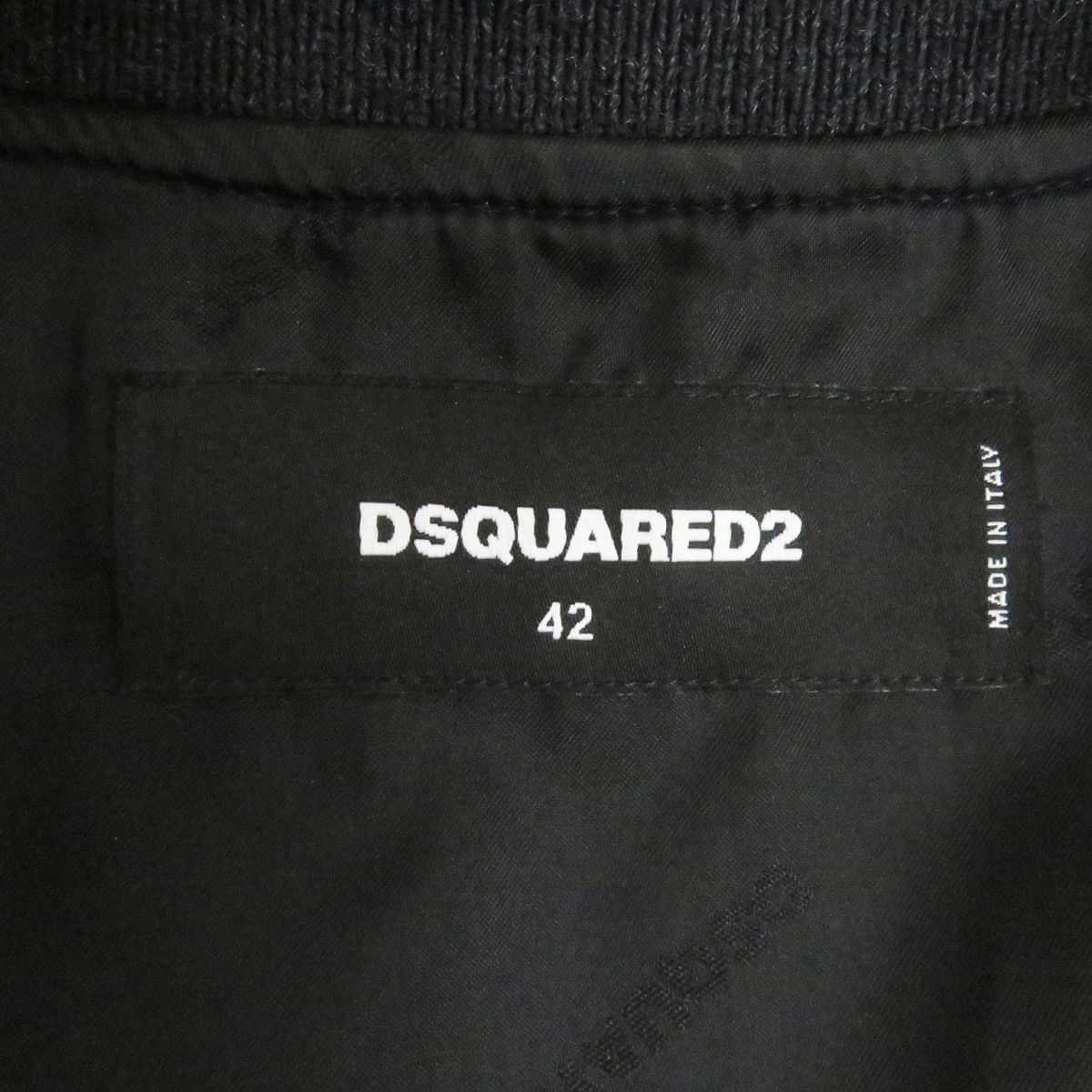 極美品□21AW DSQUARED2/ディースクエアード ロゴワッペン 袖レザー