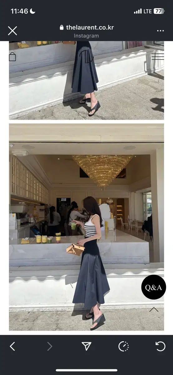 THE LAURENT ストライプ スリーブレス ニット