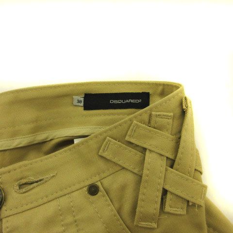 ディースクエアード DSQUARED2 パンツ チノパン ハイウエスト ハラコ 38 ベージュ AA CA7 cmy0313 DECORATOM_COM_BR